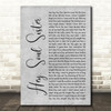 Train Hey, Soul Sister Grey Rustic Script Song Lyric Quote Music Print