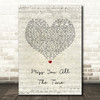 O.A.R. (Of A Revolution) Miss You All The Time Script Heart Song Lyric Quote Music Print