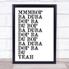 Mmmbop Funny Song Lyric Quote Print