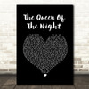 Whitney Houston The Queen Of The Night Black Heart Song Lyric Quote Music Print