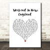 Barry Manilow Weekend In New England White Heart Song Lyric Quote Music Print