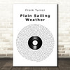 Frank Turner Plain Sailing Weather Vinyl Record Song Lyric Quote Music Print