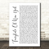 The Pogues Fairytale Of New York White Script Song Lyric Quote Music Print