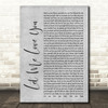 Ne-Yo Let Me Love You Grey Rustic Script Song Lyric Quote Music Print