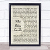 Original Broadway Cast of Waitress What Baking Can Do Vintage Script Song Lyric Quote Music Print