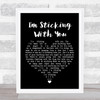 The Velvet Underground I'm Sticking With You Black Heart Song Lyric Quote Music Print