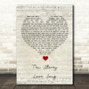 The Stone Roses Ten Storey Love Song Script Heart Song Lyric Quote Music Print