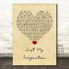 The Temptations Just My Imagination Vintage Heart Song Lyric Quote Music Print