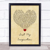 The Temptations Just My Imagination Vintage Heart Song Lyric Quote Music Print