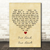 West Side Story One Hand, One Heart Vintage Heart Song Lyric Quote Music Print