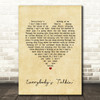 Harry Nilsson Everybody's Talkin' Vintage Heart Song Lyric Quote Music Print