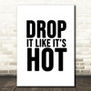 Drop It Like Its Hot Song Lyric Quote Print