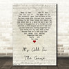 Tommy Edwards It's All In The Game Script Heart Song Lyric Quote Music Print