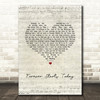 Tim Halperin Forever Starts Today Script Heart Song Lyric Quote Music Print