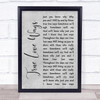 Buddy Holly True Love Ways Grey Rustic Script Song Lyric Quote Music Print