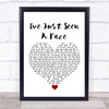 The Beatles I've Just Seen A Face White Heart Song Lyric Quote Music Print