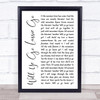 The Corries Will Ye Go Lassie Go White Script Song Lyric Quote Music Print