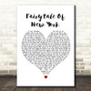 The Pogues Fairytale Of New York White Heart Song Lyric Quote Music Print