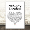 Madness You Are My Everything White Heart Song Lyric Quote Music Print