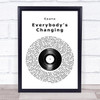 Keane Everybody's Changing Vinyl Record Song Lyric Quote Music Print