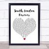 Florence + The Machine South London Forever White Heart Song Lyric Quote Music Print