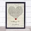 Katrina And The Waves Walking On Sunshine Script Heart Song Lyric Quote Music Print