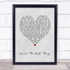 The Style Council You're The Best Thing Grey Heart Song Lyric Quote Music Print