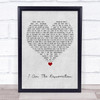 The Stone Roses I Am The Resurrection Grey Heart Song Lyric Quote Music Print