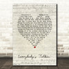 Harry Nilsson Everybody's Talkin' Script Heart Song Lyric Quote Music Print