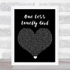 Justin Bieber One Less Lonely Girl Black Heart Song Lyric Quote Music Print
