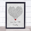 David Bowie Love You Till Tuesday Grey Heart Song Lyric Quote Music Print