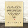 Mario Lanza I'll Walk With God Vintage Heart Song Lyric Quote Music Print