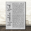 Rod Stewart Mandolin Wind Grey Rustic Script Song Lyric Quote Music Print