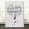 The Beatles I've Just Seen A Face Grey Heart Song Lyric Quote Music Print