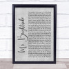 The Killers Mr Brightside Grey Rustic Script Song Lyric Quote Music Print