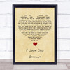 Jim Reeves I Love You Because Vintage Heart Song Lyric Quote Music Print