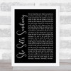 The Cult She Sells Sanctuary Black Script Song Lyric Quote Music Print