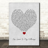 Westlife As Love Is My Witness Grey Heart Song Lyric Quote Music Print