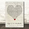 LÉON Hope Is A Heartache Script Heart Song Lyric Quote Music Print