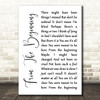 Emerson, Lake & Palmer From The Beginning White Script Song Lyric Quote Music Print