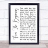 Emerson, Lake & Palmer From The Beginning White Script Song Lyric Quote Music Print