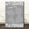 The Avett Brothers I Wish I Was Grey Burlap & Lace Song Lyric Quote Music Print