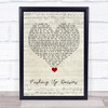 Brothers Osborne Pushing Up Daisies Script Heart Song Lyric Quote Music Print