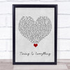 Garrett Hedlund Timing Is Everything Grey Heart Song Lyric Quote Music Print