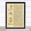 Barry Manilow I Write The Songs Rustic Script Song Lyric Quote Music Print