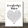 Harry Nilsson Everybody's Talkin' White Heart Song Lyric Quote Music Print
