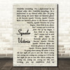 The National Squalor Victoria Vintage Script Song Lyric Quote Music Print