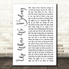 Joe Cocker Up Where We Belong White Script Song Lyric Quote Music Print