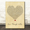 The Script Run Through Walls Vintage Heart Song Lyric Quote Music Print