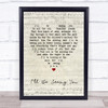 Peggy Lee I'll Be Seeing You Script Heart Song Lyric Quote Music Print
